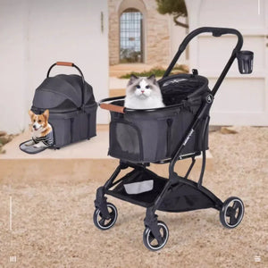 BebeRoad T3 Pro 輕便折疊可拆卸寵物推車 (寵物承重:20kg)-狗-毛孩物語Pets Thing|香港寵物貓狗用品專門店:IATA寵物飛機籠、寵物手推車、貓爬架貓樹