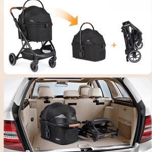 BebeRoad T6 中型寵物推車 – 輕便折疊、分離式設計(寵物承重:30kg)-狗-毛孩物語Pets Thing|香港寵物貓狗用品專門店:IATA寵物飛機籠、寵物手推車、貓爬架貓樹