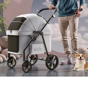 BELLO D9 中大型可折疊減震大輪寵物推車 (寵物承重:20kg)-狗-毛孩物語Pets Thing|香港寵物貓狗用品專門店:IATA寵物飛機籠、寵物手推車、貓爬架貓樹