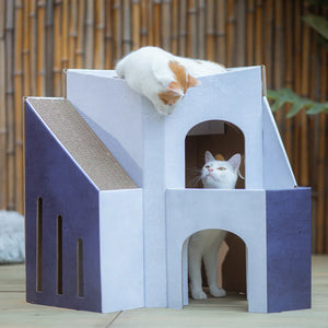 Pettellyava’ Mini Cat Mansion 摺疊式貓屋-貓-毛孩物語Pets Thing|香港寵物貓狗用品專門店:IATA寵物飛機籠、寵物手推車、貓爬架貓樹