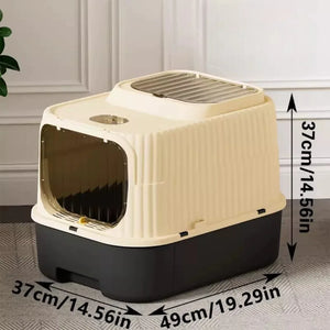 Taigepets 抽屜式全封閉貓砂盆-貓砂盆-毛孩物語Pets Thing|香港寵物貓狗用品專門店:IATA寵物飛機籠、寵物手推車、貓爬架貓樹
