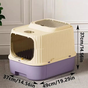 Taigepets 抽屜式全封閉貓砂盆-貓砂盆-毛孩物語Pets Thing|香港寵物貓狗用品專門店:IATA寵物飛機籠、寵物手推車、貓爬架貓樹