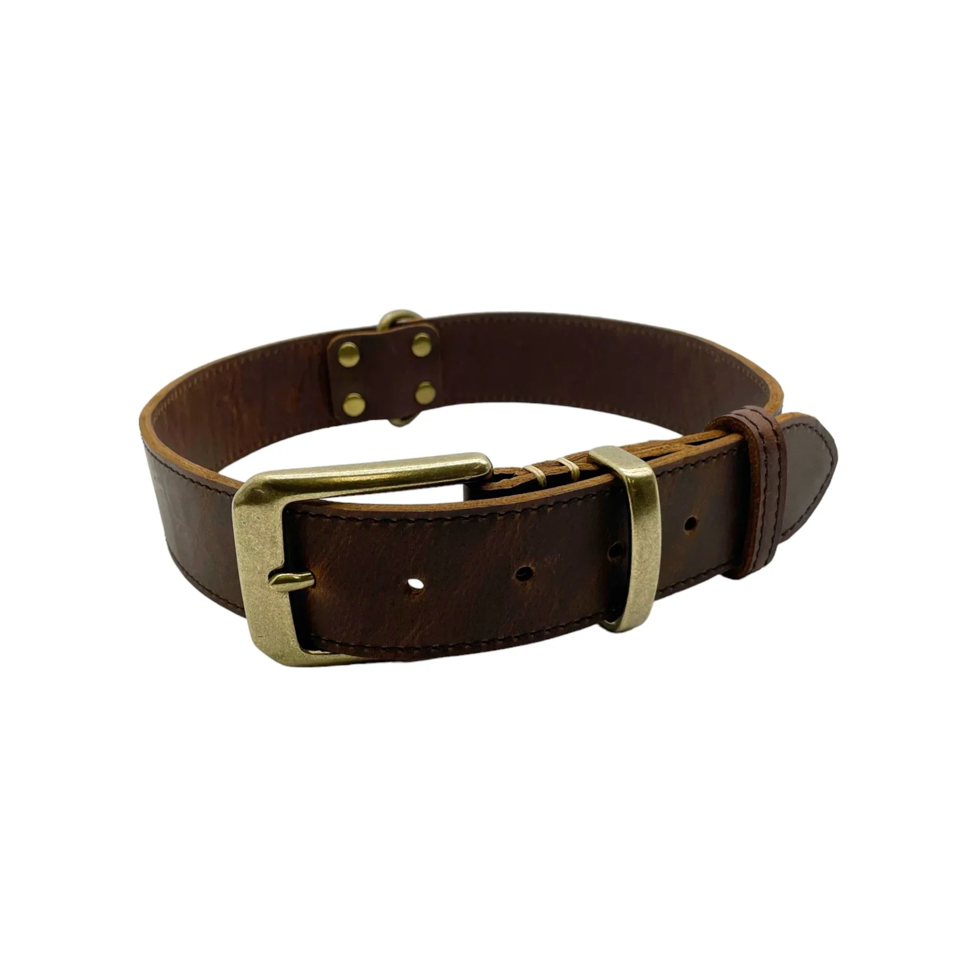 Leatheraft classic 100% genuine cowhide handmade pet dog collar collar