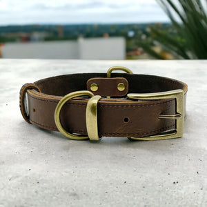 Leatheraft 經典100%真牛皮手工寵物狗狗項圈頸圈 (M中碼:頸圍35-51cm)-狗-毛孩物語Pets Thing|香港寵物貓狗用品專門店:IATA寵物飛機籠、寵物手推車、貓爬架貓樹