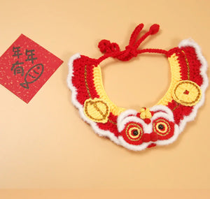 寵物新年龍年裝飾衣服狗狗貓咪新年頸帶圍兜(龍馬精神)-貓狗-毛孩物語Pets Thing|香港寵物貓狗用品專門店:IATA寵物飛機籠、寵物手推車、貓爬架貓樹