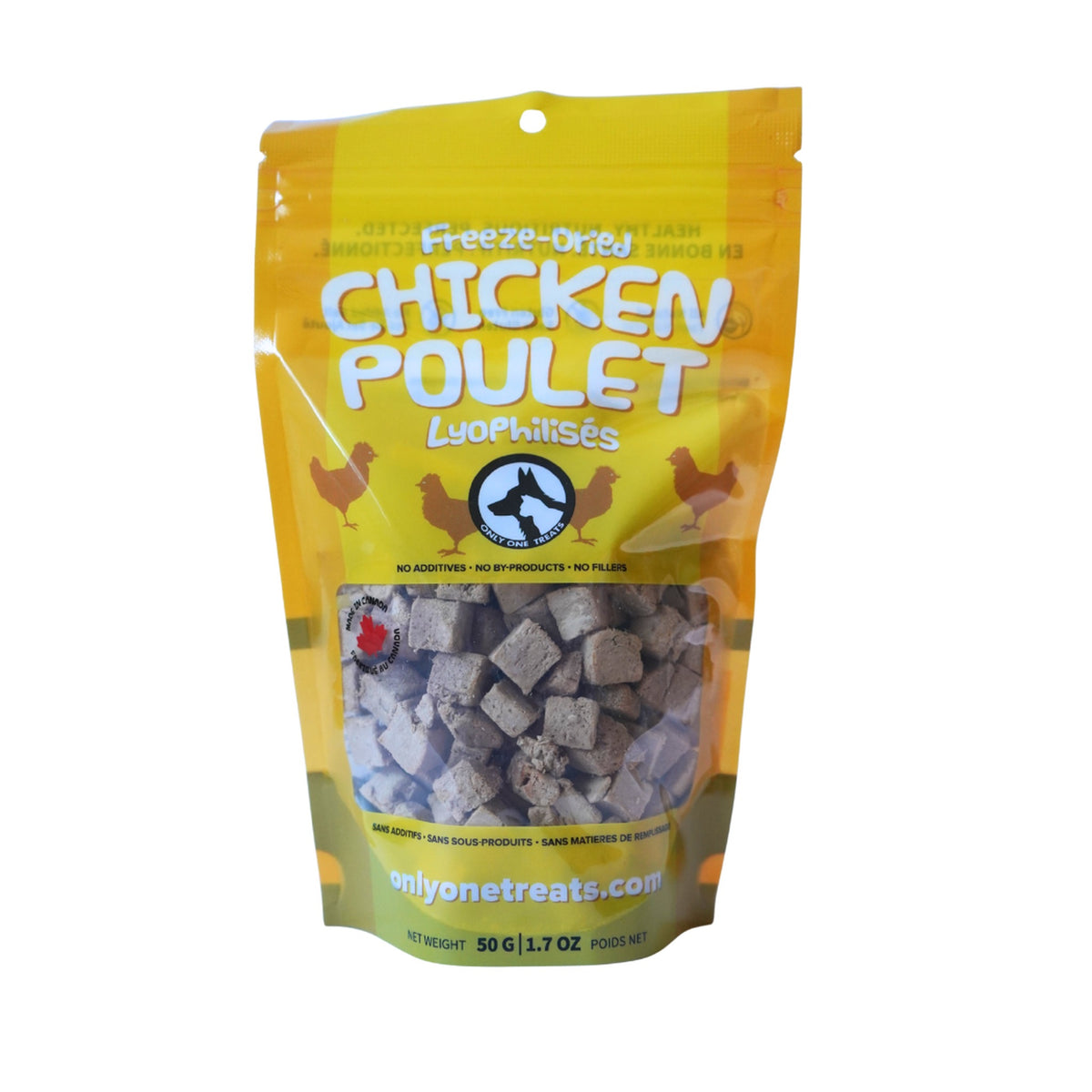 Only One Treats Freeze-Dried Chicken 50g|貓狗零食|加拿大直送-貓狗-毛孩物語Pets Thing|香港寵物貓狗用品專門店:IATA寵物飛機籠、寵物手推車、貓爬架貓樹