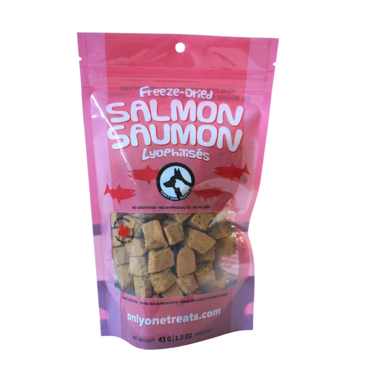 Only One Treats Freeze-Dried Salmon 43g|貓狗零食|加拿大直送-貓狗-毛孩物語Pets Thing|香港寵物貓狗用品專門店:IATA寵物飛機籠、寵物手推車、貓爬架貓樹