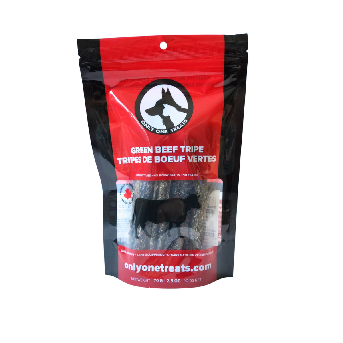 Only One Treats Green Beef Tripe 70g|狗狗零食及咀嚼小食|加拿大直送-狗-毛孩物語Pets Thing|香港寵物貓狗用品專門店:IATA寵物飛機籠、寵物手推車、貓爬架貓樹