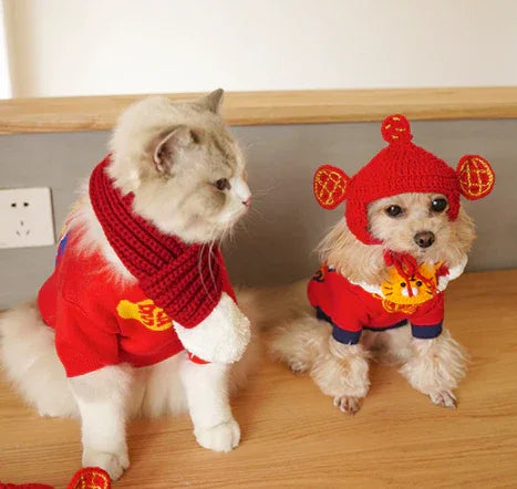 寵物新年裝飾衣服狗狗貓咪新年帽子(財神帽子)-貓狗-毛孩物語Pets Thing|香港寵物貓狗用品專門店:IATA寵物飛機籠、寵物手推車、貓爬架貓樹