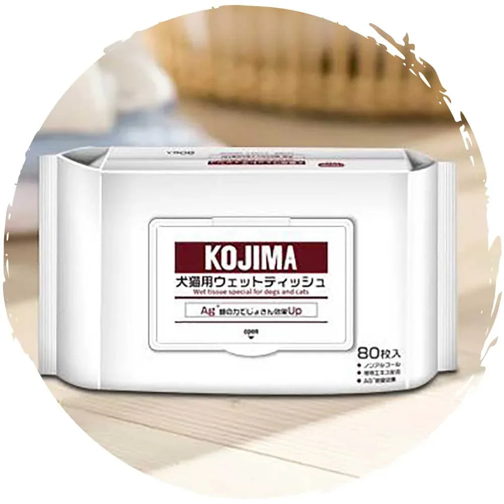 🧻KOJIMA寵物貓狗抗菌濕紙巾(80塊)-貓狗-毛孩物語Pets Thing|香港寵物貓狗用品專門店:IATA寵物飛機籠、寵物手推車、貓爬架貓樹