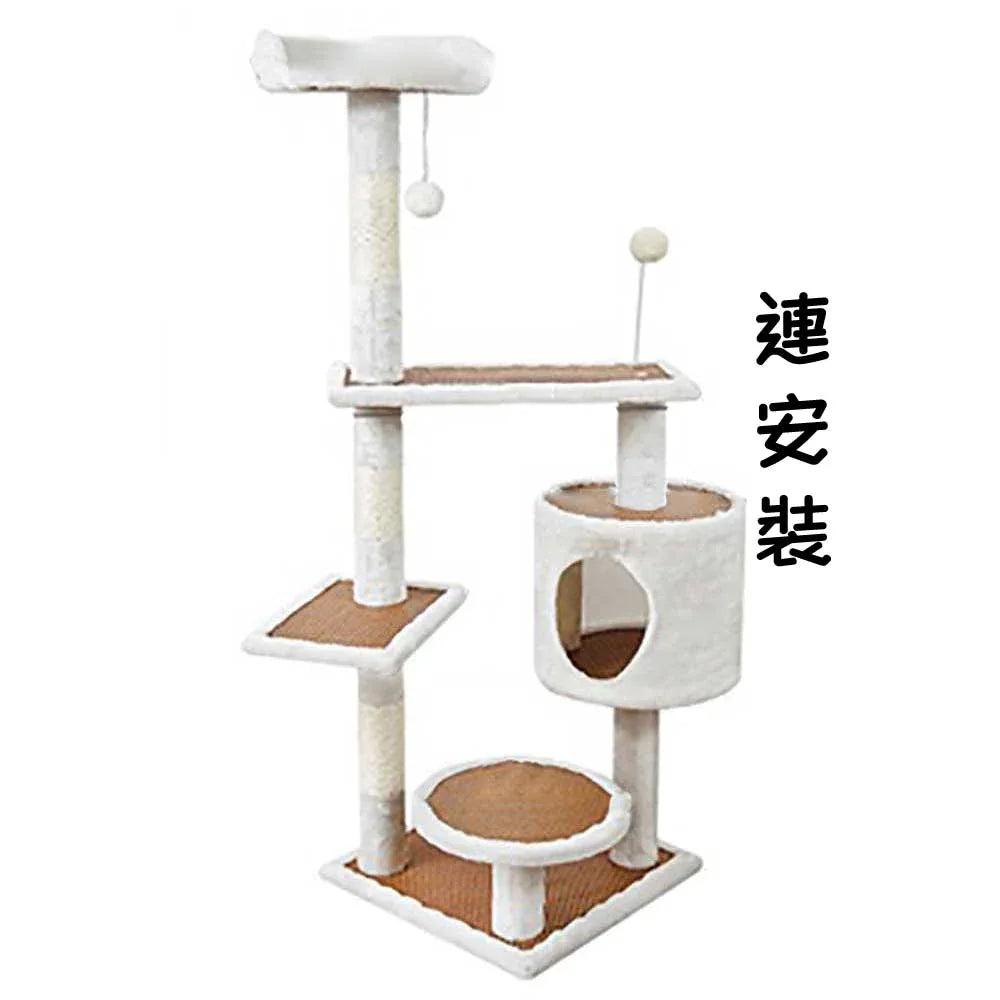夏天清爽通風清涼藤蓆劍麻柱貓爬架 (5層款|120cm)-貓-毛孩物語Pets Thing|香港寵物貓狗用品專門店:IATA寵物飛機籠、寵物手推車、貓爬架貓樹