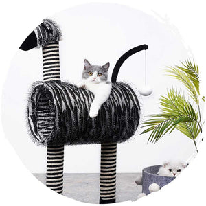 zeze斑馬麻抓柱貓爬架 (2層款|90cm)-貓-毛孩物語Pets Thing|香港寵物貓狗用品專門店:IATA寵物飛機籠、寵物手推車、貓爬架貓樹
