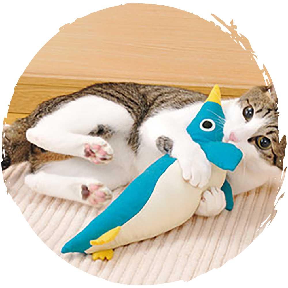 Petio🐧日式和風貓咪攬枕咬踢玩具(大企鵝)-貓-毛孩物語Pets Thing|香港寵物貓狗用品專門店:IATA寵物飛機籠、寵物手推車、貓爬架貓樹