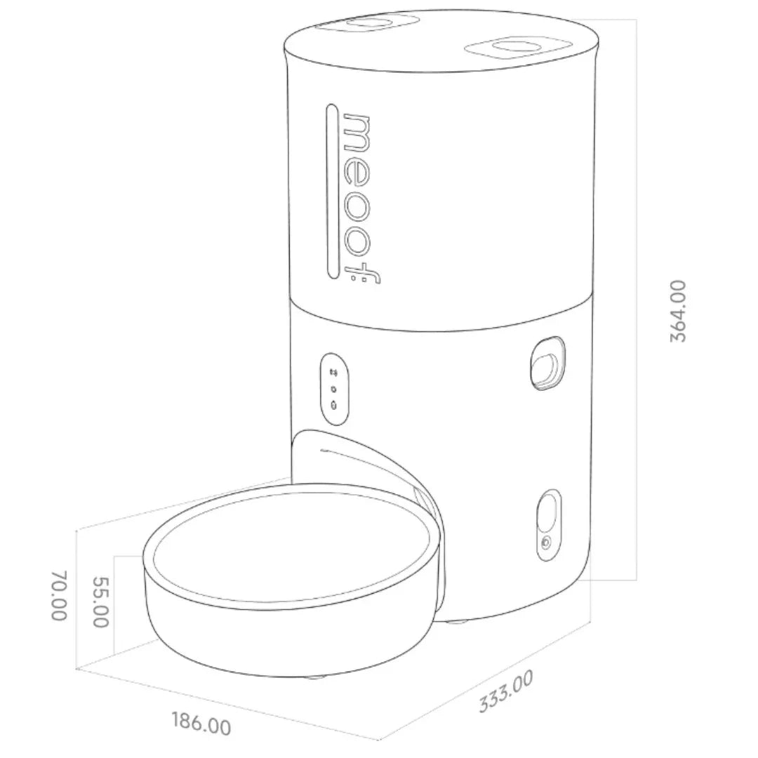meoof 蛋捲自動餵食器 (帶鏡頭｜4L｜乾濕電2用)-自動餵食器-毛孩物語Pets Thing｜香港寵物貓狗用品專門店：IATA寵物飛機籠、寵物手推車、貓爬架貓樹