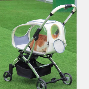 DODOPET 新款時尚鋁合金高座四輪摺疊可分離寵物出街手推車（寵物承重：15kg）-狗-毛孩物語Pets Thing｜香港寵物貓狗用品專門店：IATA寵物飛機籠、寵物手推車、貓爬架貓樹