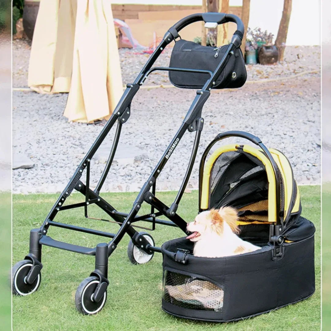 DODOPET 新款低座四輪摺疊可分離寵物出街手推車（寵物承重：20kg 送出街袋）-狗-毛孩物語Pets Thing｜香港寵物貓狗用品專門店：IATA寵物飛機籠、寵物手推車、貓爬架貓樹