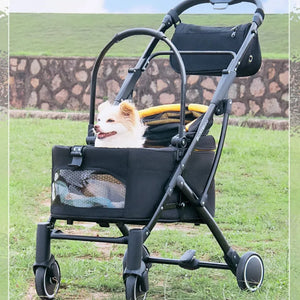 DODOPET 新款低座四輪摺疊可分離寵物出街手推車（寵物承重：20kg 送出街袋）-狗-毛孩物語Pets Thing｜香港寵物貓狗用品專門店：IATA寵物飛機籠、寵物手推車、貓爬架貓樹