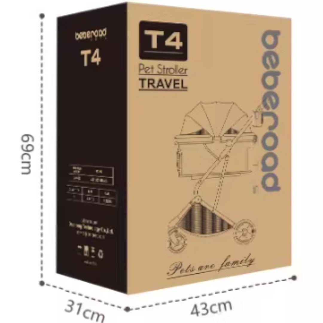 Beberoad T4 寵物手推車 – 輕便折疊式外出推車（寵物承重：20kg）-狗-毛孩物語Pets Thing｜香港寵物貓狗用品專門店：IATA寵物飛機籠、寵物手推車、貓爬架貓樹