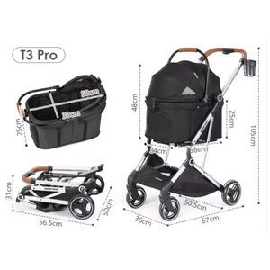 BebeRoad T3 Pro 輕便折疊可拆卸寵物推車 （寵物承重：20kg）-狗-毛孩物語Pets Thing｜香港寵物貓狗用品專門店：IATA寵物飛機籠、寵物手推車、貓爬架貓樹