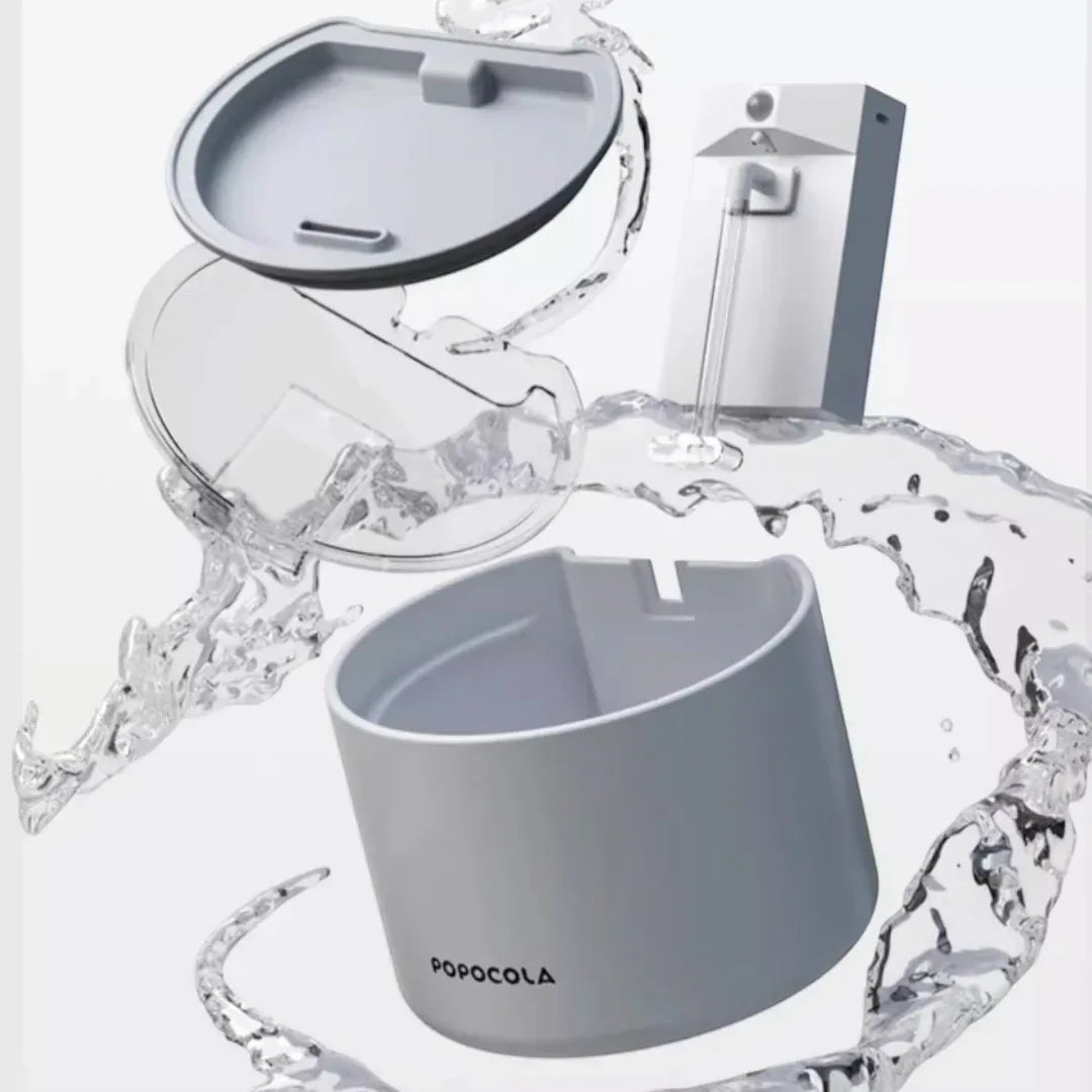 POPOCOLA 白月光飲水機 [陶瓷不鏽鋼|3000mAh|2.2L容量]-自動飲水器-毛孩物語Pets Thing｜香港寵物貓狗用品專門店：IATA寵物飛機籠、寵物手推車、貓爬架貓樹