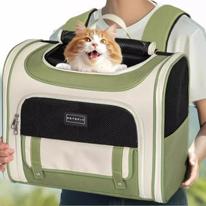 PETSFIT 寵物雙肩橫護腰設計背囊-貓-毛孩物語Pets Thing｜香港寵物貓狗用品專門店：IATA寵物飛機籠、寵物手推車、貓爬架貓樹
