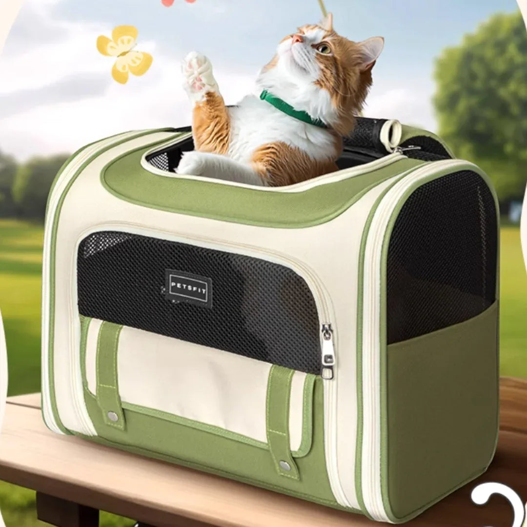 PETSFIT 寵物雙肩橫護腰設計背囊-貓-毛孩物語Pets Thing｜香港寵物貓狗用品專門店：IATA寵物飛機籠、寵物手推車、貓爬架貓樹