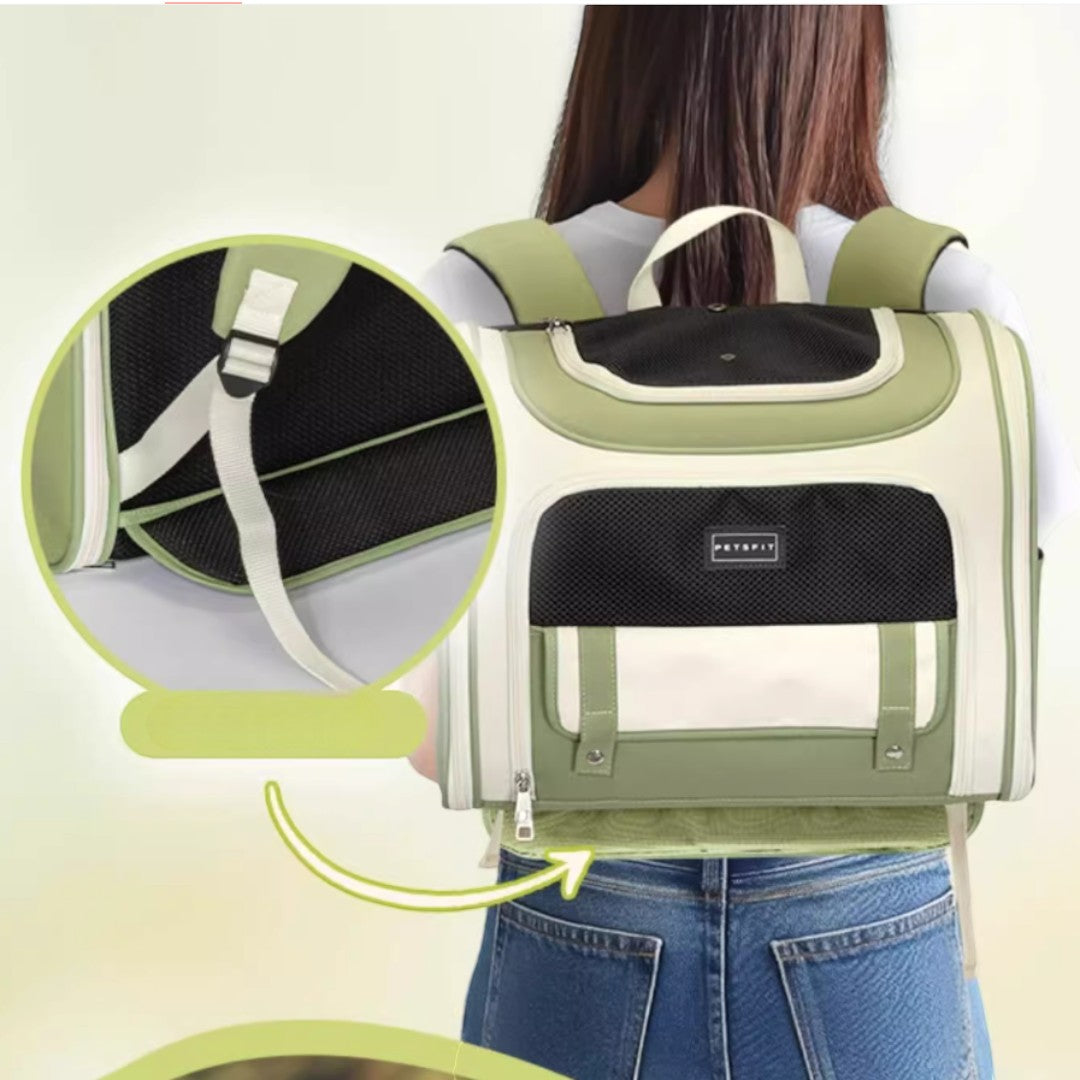 PETSFIT pet backpack with double shoulder and waist protection