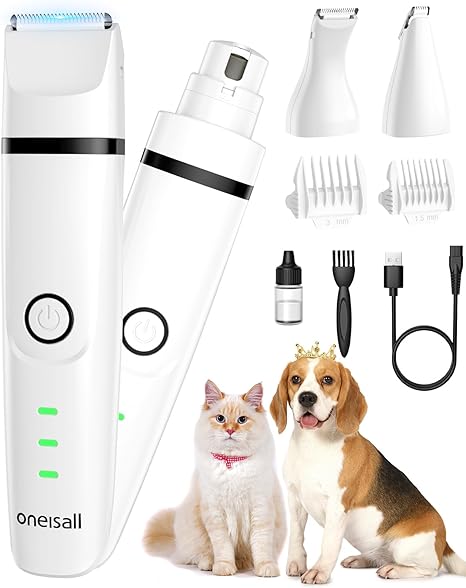 Oneisall N12 4 合 1 靜音狗貓剪刀-貓狗-毛孩物語Pets Thing｜香港寵物貓狗用品專門店：IATA寵物飛機籠、寵物手推車、貓爬架貓樹