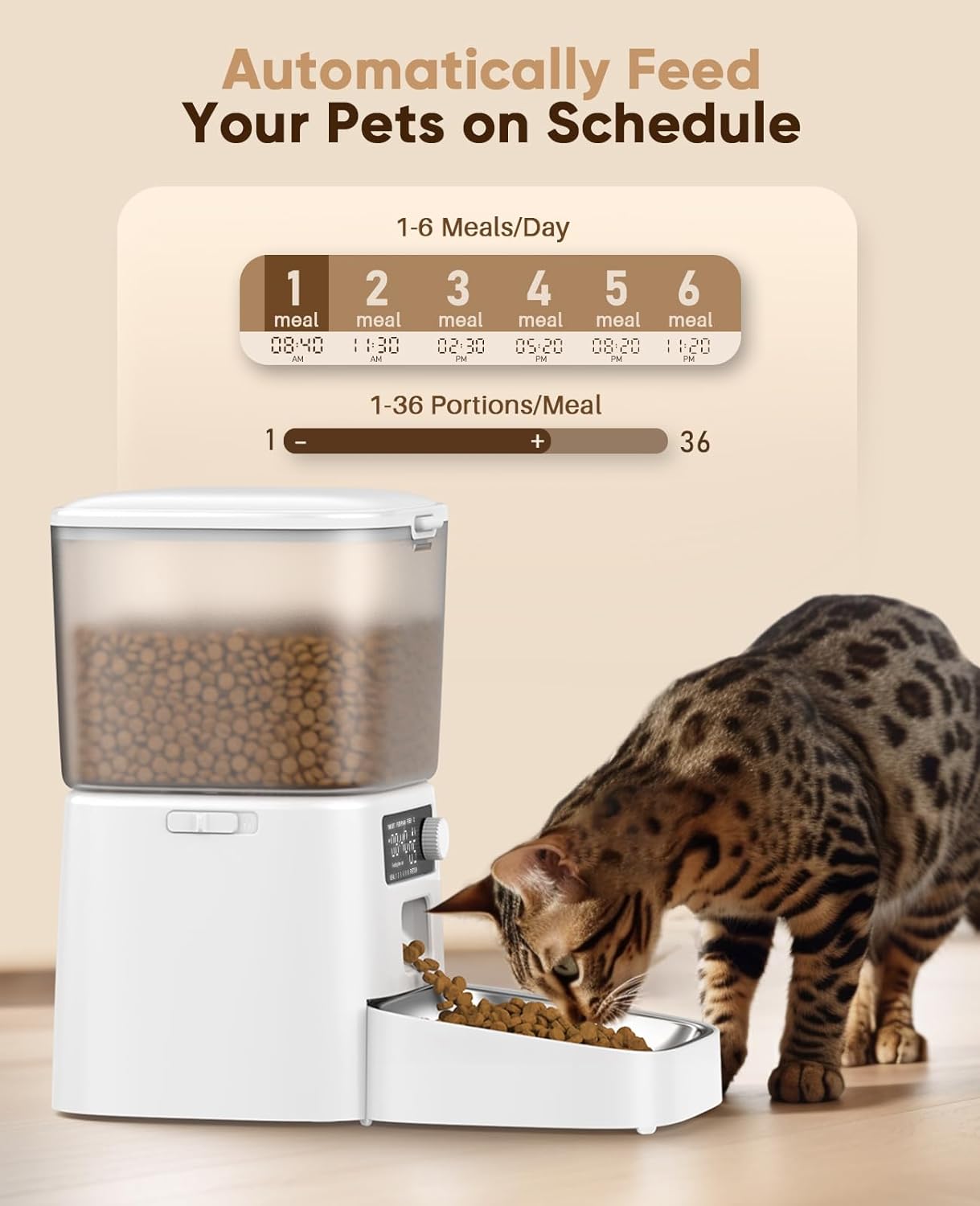 Oneisall PFD001 寵物自動餵食器單碗版（白色）-自動餵食器-毛孩物語Pets Thing｜香港寵物貓狗用品專門店：IATA寵物飛機籠、寵物手推車、貓爬架貓樹