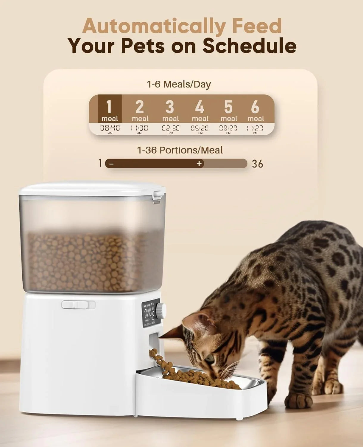 Oneisall PFD001 寵物自動餵食器單碗版（白色）-自動餵食器-毛孩物語Pets Thing｜香港寵物貓狗用品專門店：IATA寵物飛機籠、寵物手推車、貓爬架貓樹