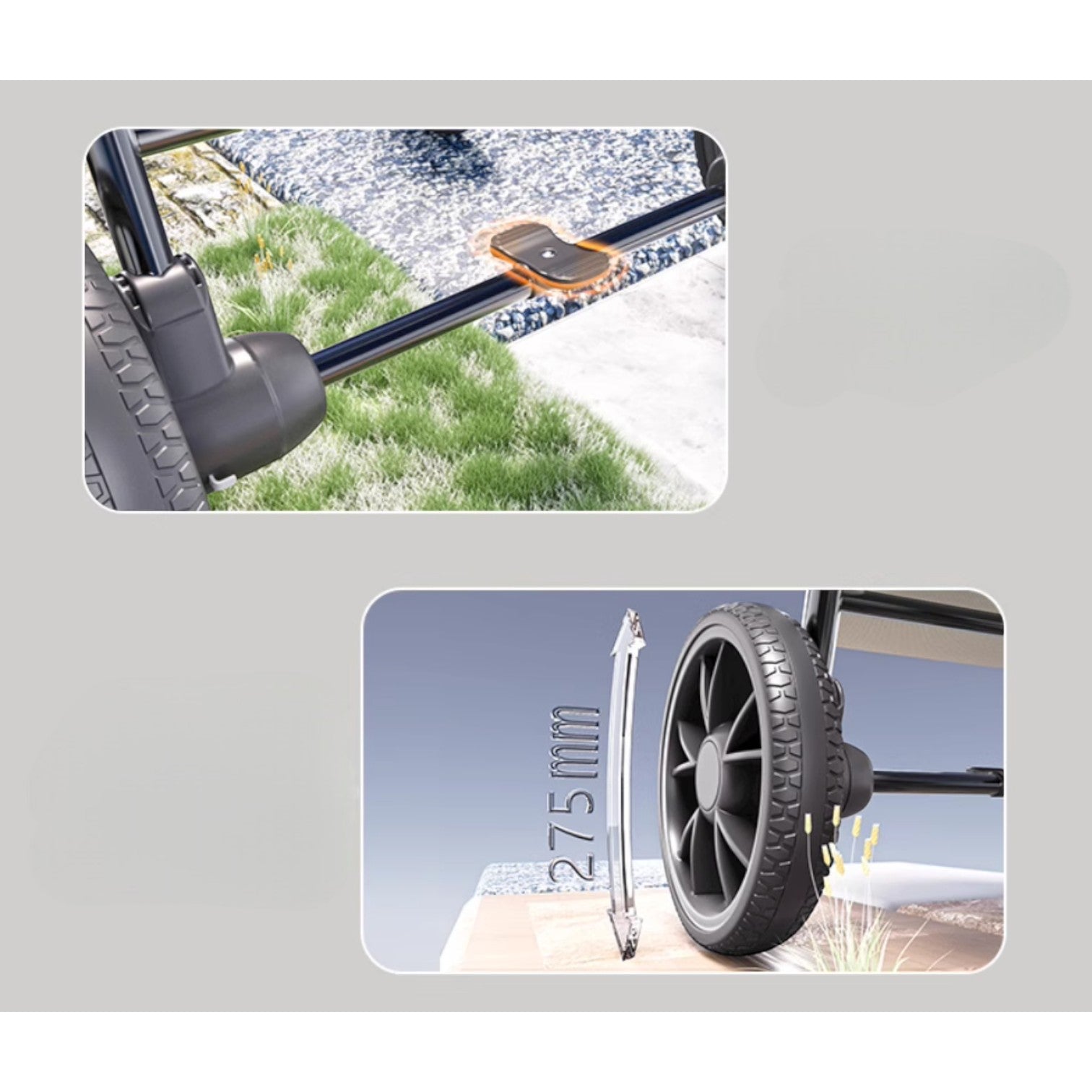 BELLO D9 中大型可折疊減震大輪寵物推車 (寵物承重：20kg)