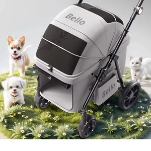 BELLO D9 中大型可折疊減震大輪寵物推車 (寵物承重：20kg)-狗-毛孩物語Pets Thing｜香港寵物貓狗用品專門店：IATA寵物飛機籠、寵物手推車、貓爬架貓樹