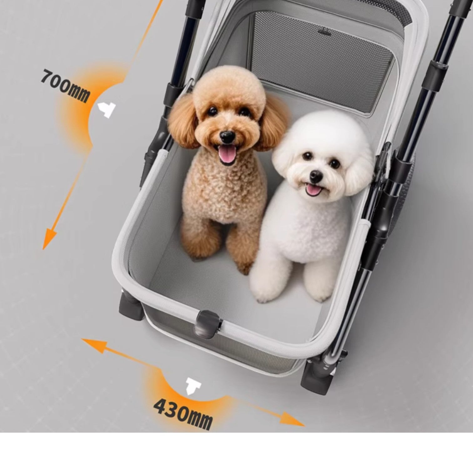 BELLO D9 中大型可折疊減震大輪寵物推車 (寵物承重：20kg)