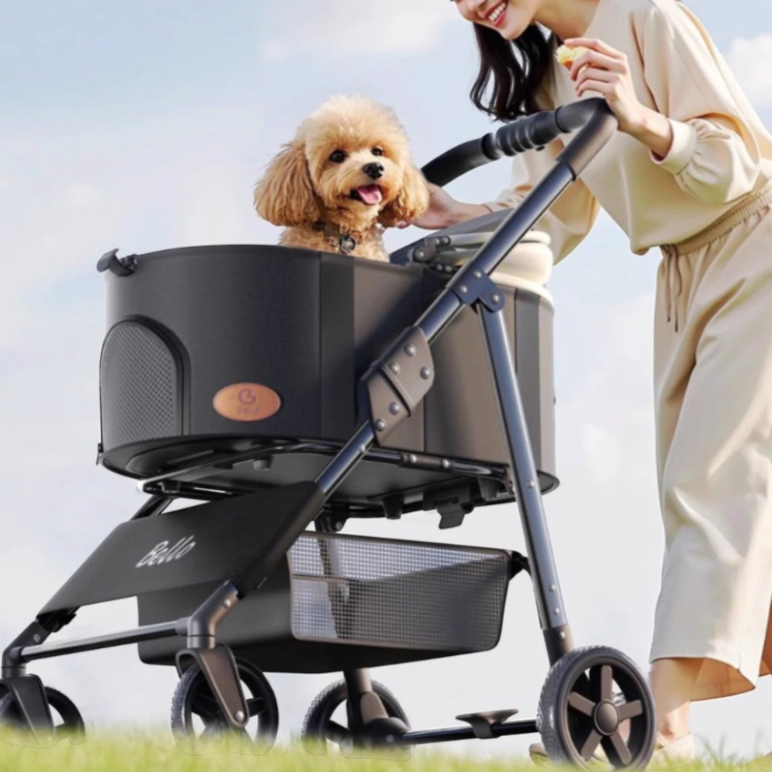 BELLO K3L Medium Separable Pet Stroller (Pet Weight Capacity: 10kg)