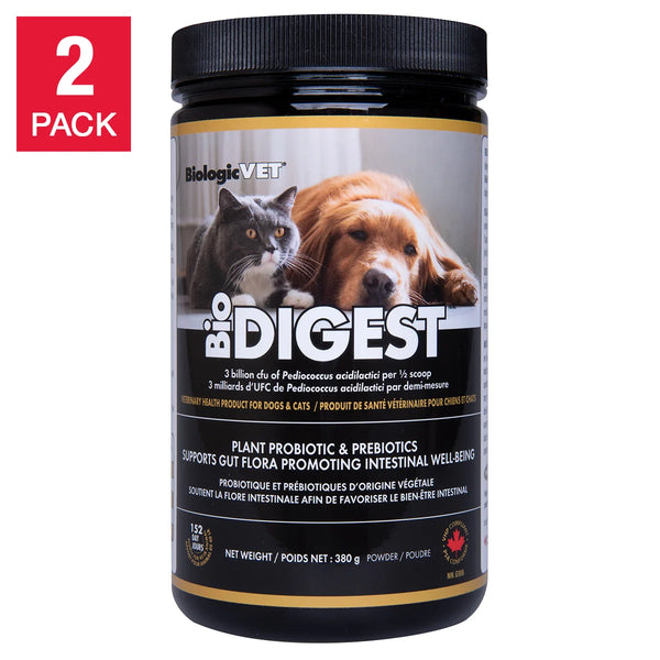 加拿大直送：BiologicVET BioDIGEST 貓狗專用益生菌+益生元保健粉（兩入裝）-寵物補充品-毛孩物語Pets Thing｜香港寵物貓狗用品專門店：IATA寵物飛機籠、寵物手推車、貓爬架貓樹