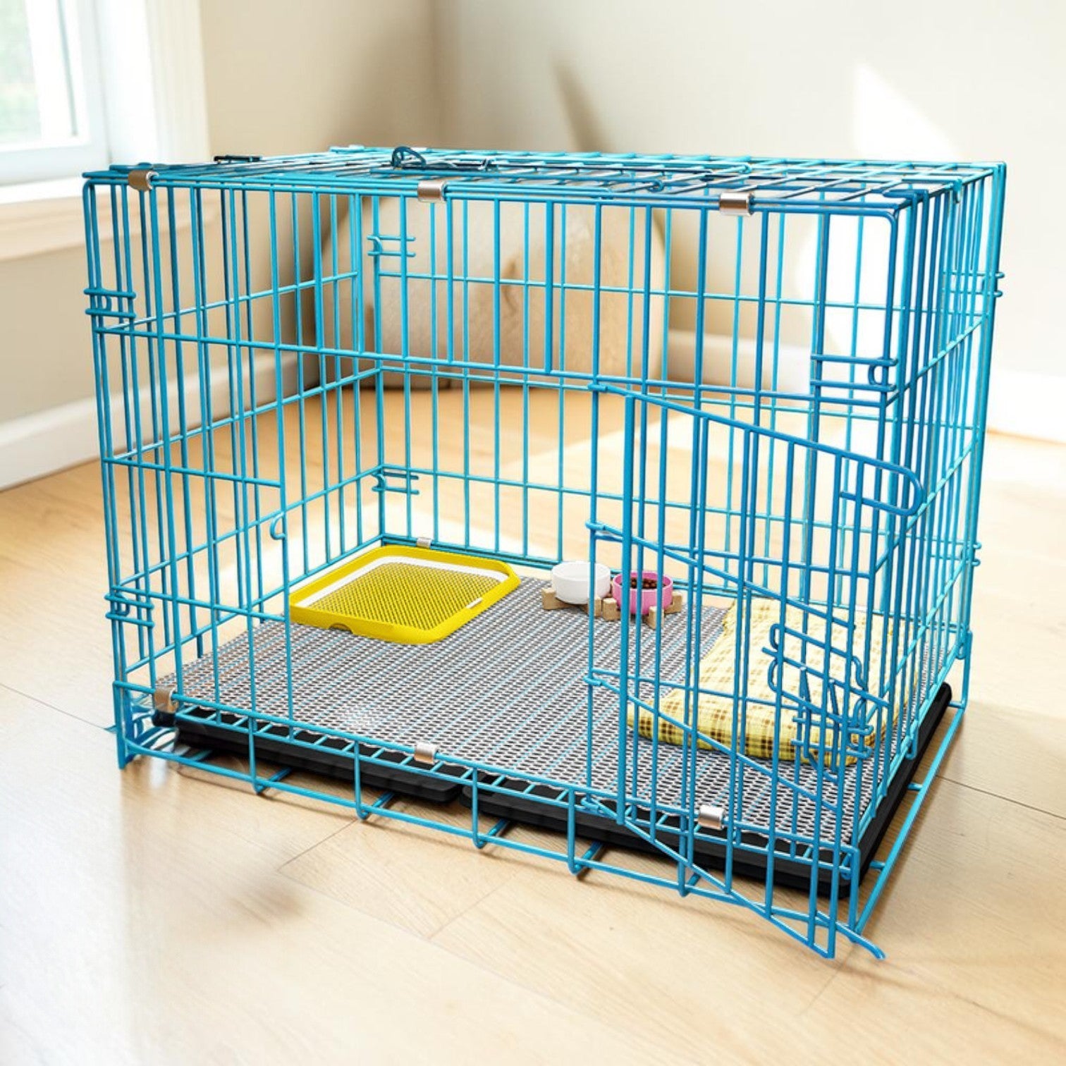 優質免安裝摺疊式寵物籠 狗籠 (83cm 中大型犬適用)-寵物籠-毛孩物語Pets Thing｜香港寵物貓狗用品專門店：IATA寵物飛機籠、寵物手推車、貓爬架貓樹