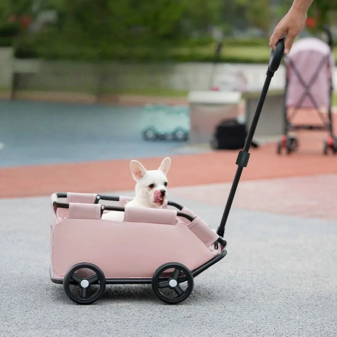 HELLO‑PETS 便攜可折疊寵物／購物小拉車 (座艙:51 × 35 × 23cm)-狗-毛孩物語Pets Thing｜香港寵物貓狗用品專門店：IATA寵物飛機籠、寵物手推車、貓爬架貓樹