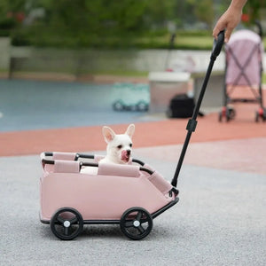 HELLO‑PETS 便攜可折疊寵物／購物小拉車 (座艙:51 × 35 × 23cm)-狗-毛孩物語Pets Thing｜香港寵物貓狗用品專門店：IATA寵物飛機籠、寵物手推車、貓爬架貓樹