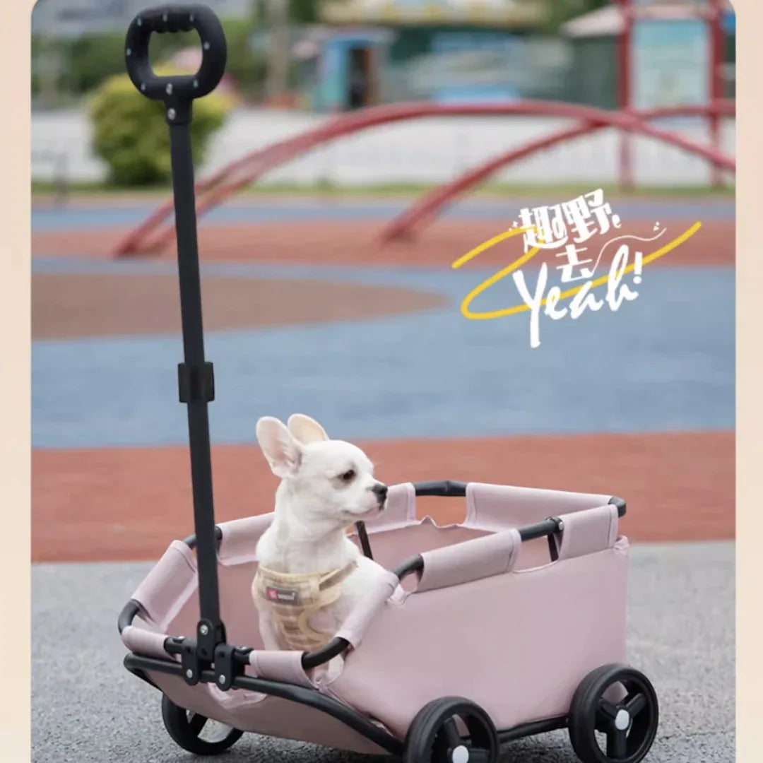 HELLO‑PETS 便攜可折疊寵物／購物小拉車 (座艙:51 × 35 × 23cm)-狗-毛孩物語Pets Thing｜香港寵物貓狗用品專門店：IATA寵物飛機籠、寵物手推車、貓爬架貓樹