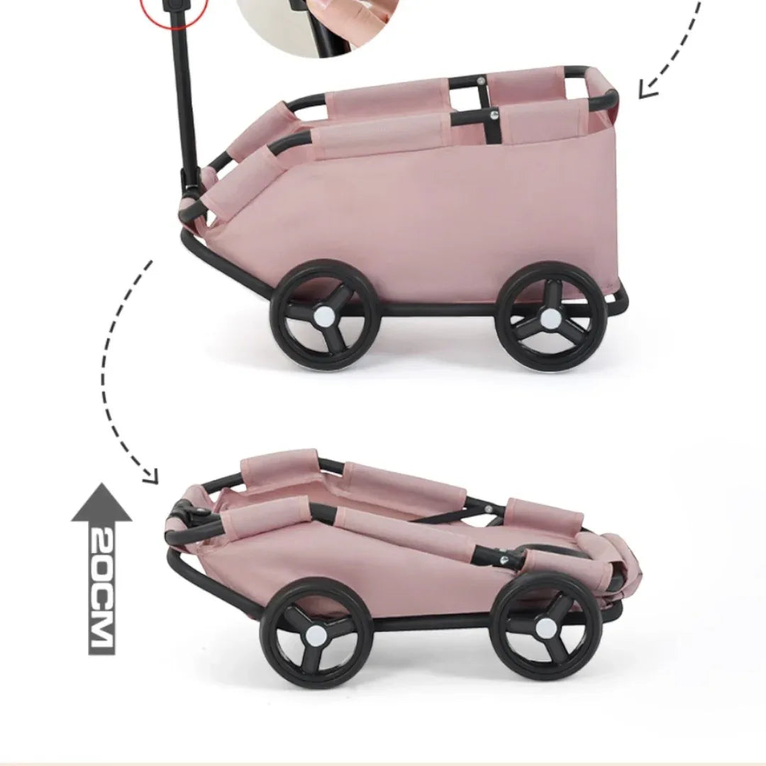 HELLO‑PETS 便攜可折疊寵物／購物小拉車 (座艙:51 × 35 × 23cm)-狗-毛孩物語Pets Thing｜香港寵物貓狗用品專門店：IATA寵物飛機籠、寵物手推車、貓爬架貓樹