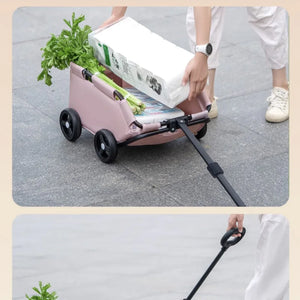 HELLO‑PETS 便攜可折疊寵物／購物小拉車 (座艙:51 × 35 × 23cm)-狗-毛孩物語Pets Thing｜香港寵物貓狗用品專門店：IATA寵物飛機籠、寵物手推車、貓爬架貓樹