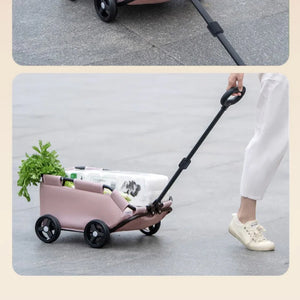 HELLO‑PETS 便攜可折疊寵物／購物小拉車 (座艙:51 × 35 × 23cm)-狗-毛孩物語Pets Thing｜香港寵物貓狗用品專門店：IATA寵物飛機籠、寵物手推車、貓爬架貓樹