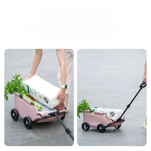 HELLO‑PETS 便攜可折疊寵物／購物小拉車 (座艙:51 × 35 × 23cm)-狗-毛孩物語Pets Thing｜香港寵物貓狗用品專門店：IATA寵物飛機籠、寵物手推車、貓爬架貓樹