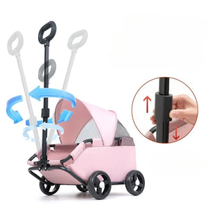 JARDKIDS 輕便寵物可折疊加大遮陽棚手拉車 (座艙:52 × 35 × 26cm)-狗-毛孩物語Pets Thing｜香港寵物貓狗用品專門店：IATA寵物飛機籠、寵物手推車、貓爬架貓樹