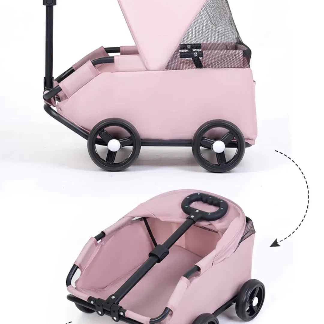 JARDKIDS 輕便寵物可折疊加大遮陽棚手拉車 (座艙:52 × 35 × 26cm)-狗-毛孩物語Pets Thing｜香港寵物貓狗用品專門店：IATA寵物飛機籠、寵物手推車、貓爬架貓樹