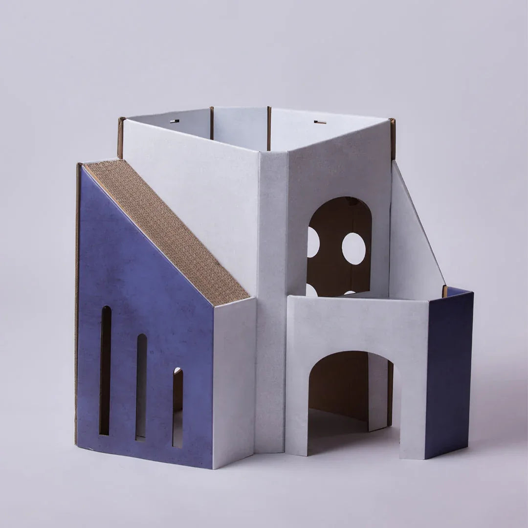 Pettellyava’ Mini Cat Mansion 摺疊式貓屋-貓-毛孩物語Pets Thing｜香港寵物貓狗用品專門店：IATA寵物飛機籠、寵物手推車、貓爬架貓樹
