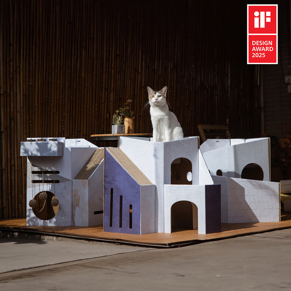 Mini Cat Mansion 摺疊式貓屋-貓-毛孩物語Pets Thing｜香港寵物貓狗用品專門店：IATA寵物飛機籠、寵物手推車、貓爬架貓樹