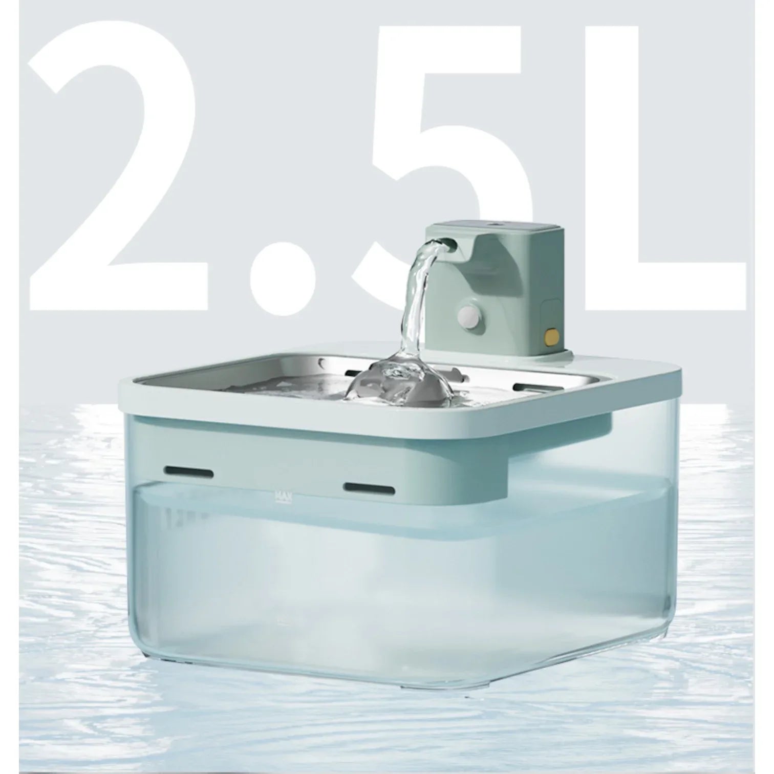 Wink Honey 瀑布形自動寵物餵水器基本版 [不鏽鋼｜5200mAh｜2.5L容量]-自動飲水器-毛孩物語Pets Thing｜香港寵物貓狗用品專門店：IATA寵物飛機籠、寵物手推車、貓爬架貓樹
