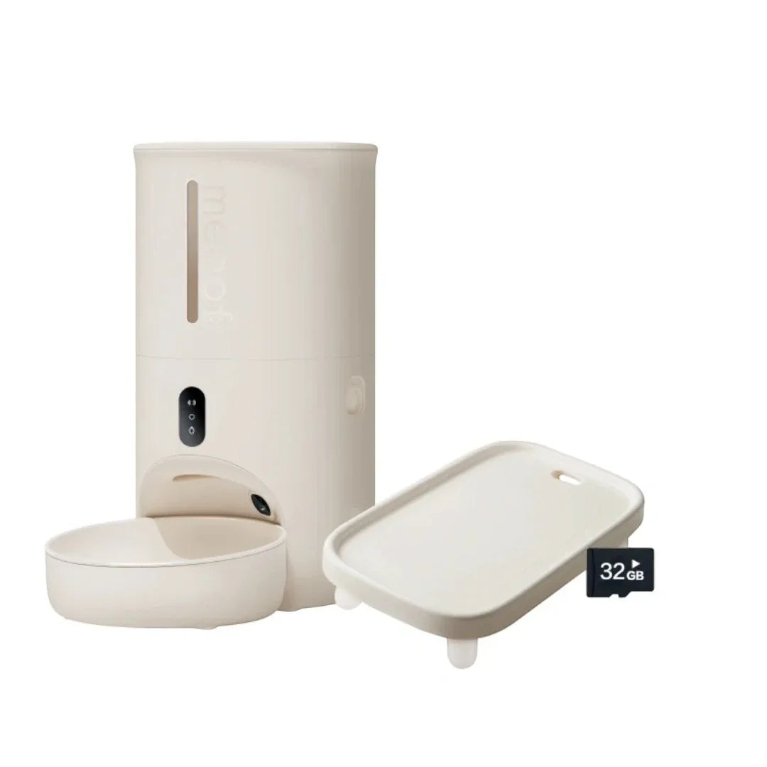 meoof 蛋捲自動餵食器 (帶鏡頭｜4L｜乾濕電2用)-自動餵食器-毛孩物語Pets Thing｜香港寵物貓狗用品專門店：IATA寵物飛機籠、寵物手推車、貓爬架貓樹
