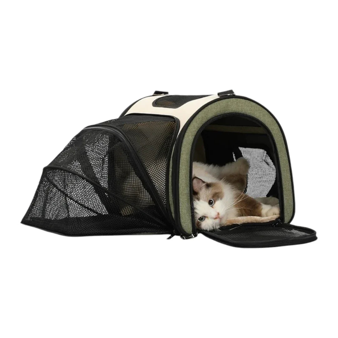 Petsfit 升級款航空寵物軟袋 (擴展版｜雙門雙向擴展)-寵物航空箱寵物袋-毛孩物語Pets Thing｜香港寵物貓狗用品專門店：IATA寵物飛機籠、寵物手推車、貓爬架貓樹